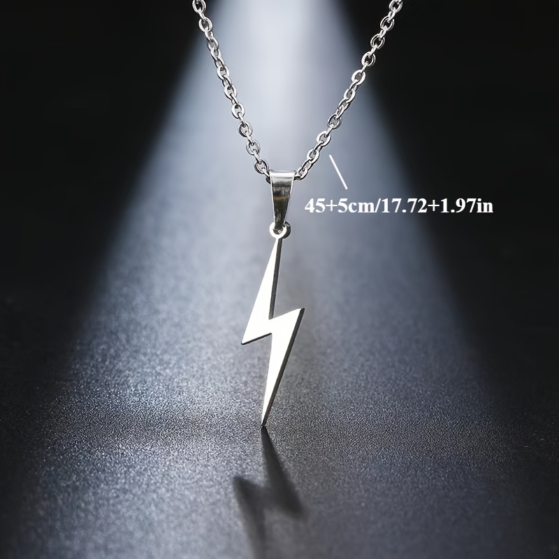 Western Trendy Niche Hip-hop Lightning Necklace Accessory, Easy Street Individual Unisex Clavicle Chain Jewelry, Daily Wear, For Holiday Gifting