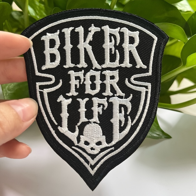 

Embroidered Patch With Adhesive Backing - Motorcycle Badge For Diy Decoration And Personalization