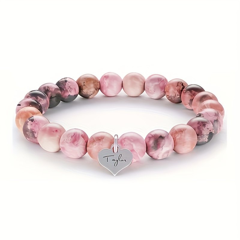 

Engraved Stone Bracelet Pendant - Jewelry