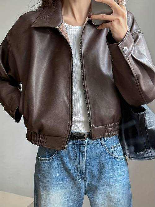 chaqueta , chaqueta corta regular para mujer, ideal para de san valentín