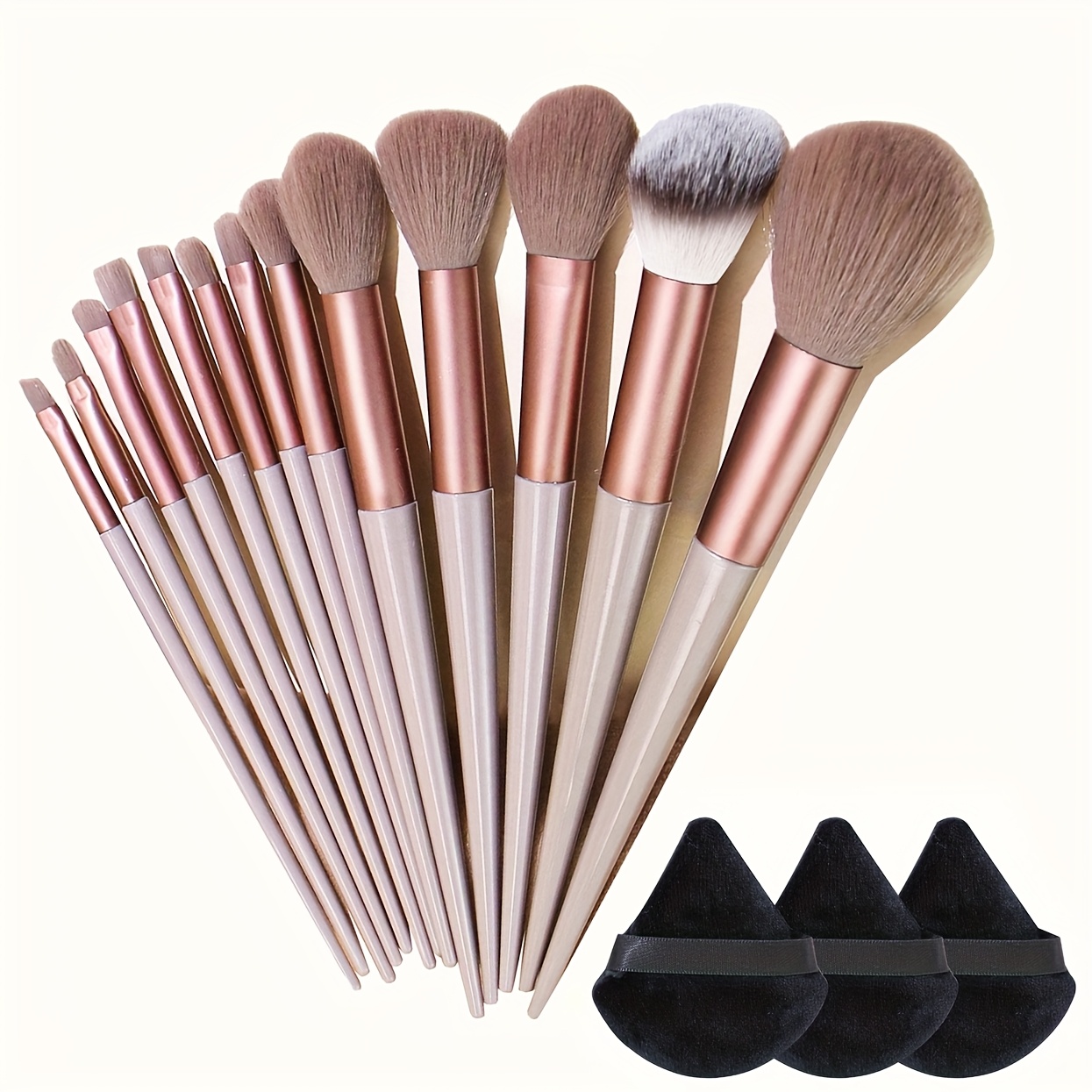 

Luxury 13-piece Makeup Brush Set With 3 - Soft Nylon Bristles, Types, Includes Foundation, Blush & Eyeshadow Brushes, Portable Storage Bag, Oval Brushes, -free, Abs Handle