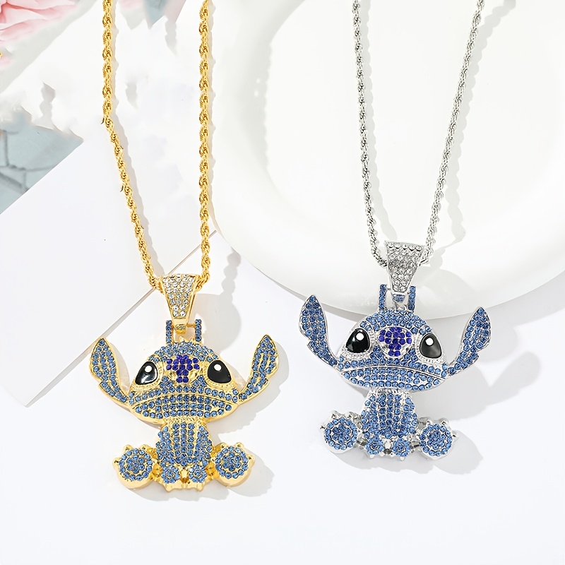 

Disney Stitch Pendant, Hip-hop Fashion Necklace, For Daily Parties, Clavicle Chain, Sweater Chain, Jewelry, Gift And Couples, Jewelry