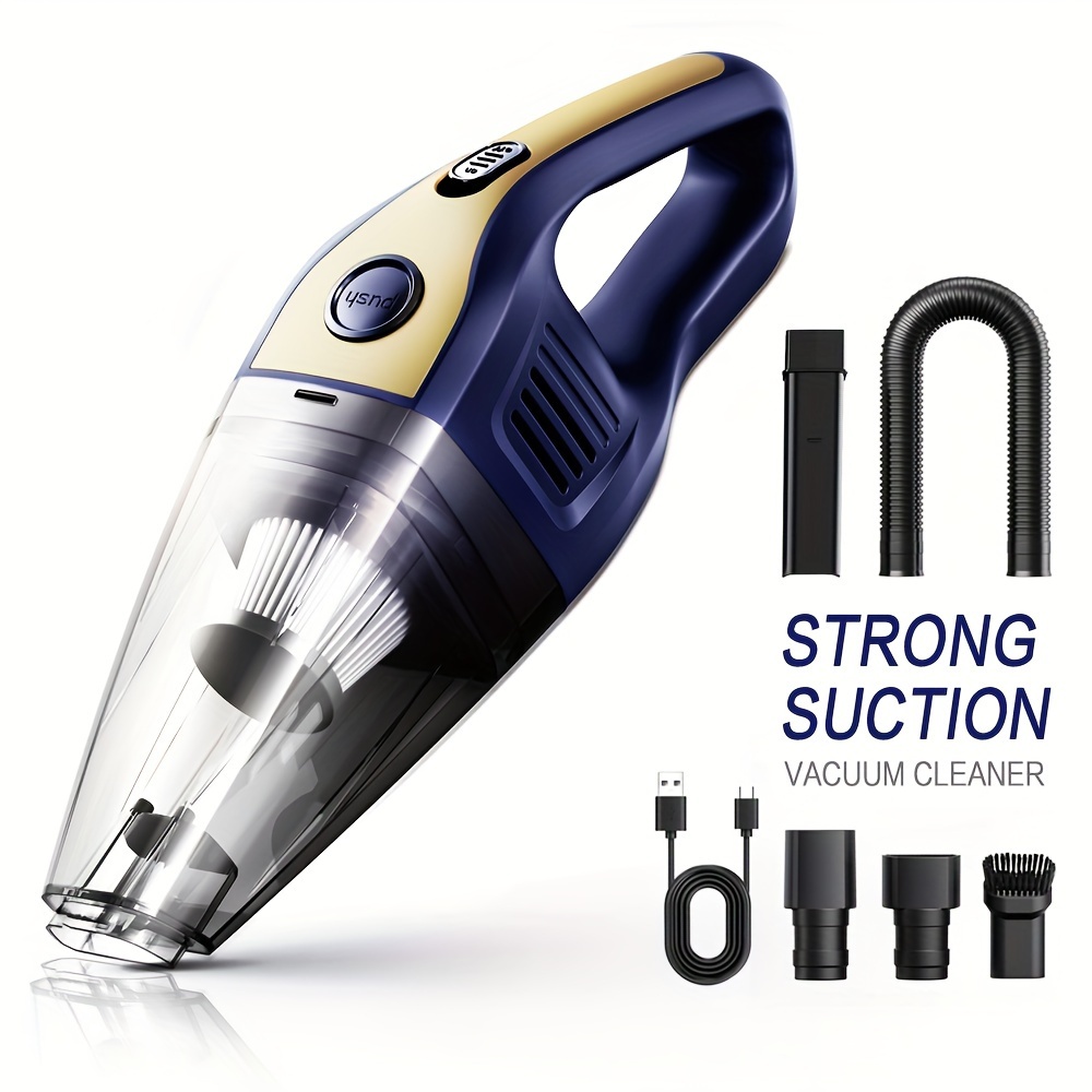 Powerful 5000pa Cordless Handheld Car Vacuum Cleaner with USB Charging for Cars, Homes, and Pet Hair Removal