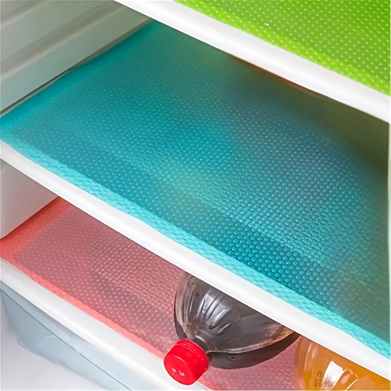 

4pcs Refrigerator Liners: Washable, Waterproof And Oil-proof - Shelves, Refrigerators, Cabinets, Cupboards And Drawers!