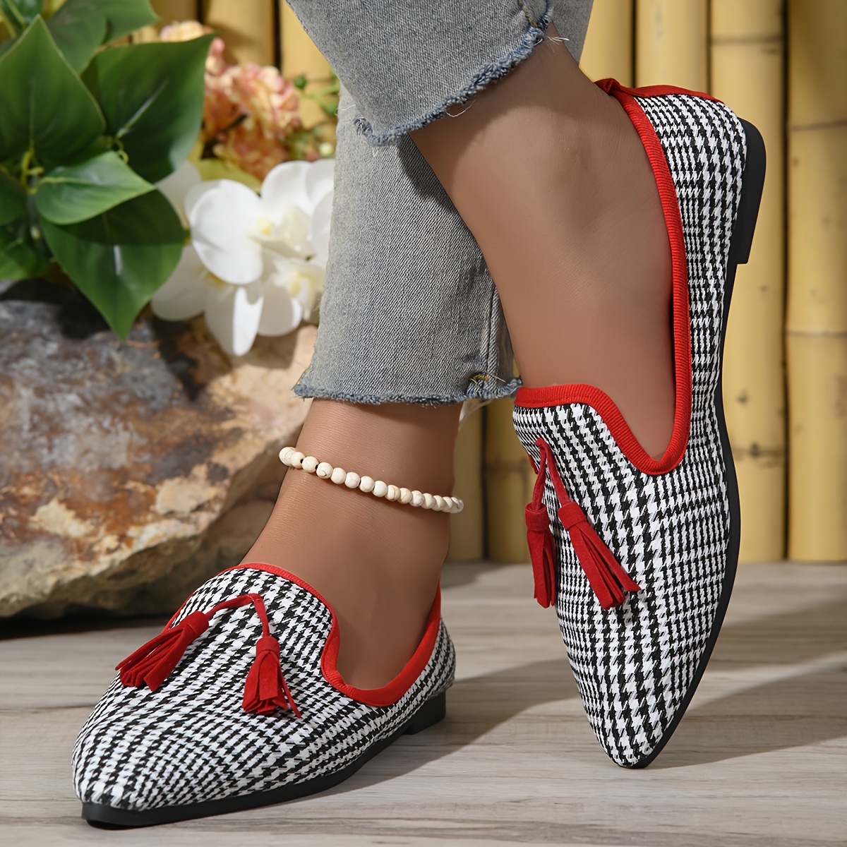 Ciabatte Donna Pelle Ballerine A Punta Con Laccetti Alle Caviglie