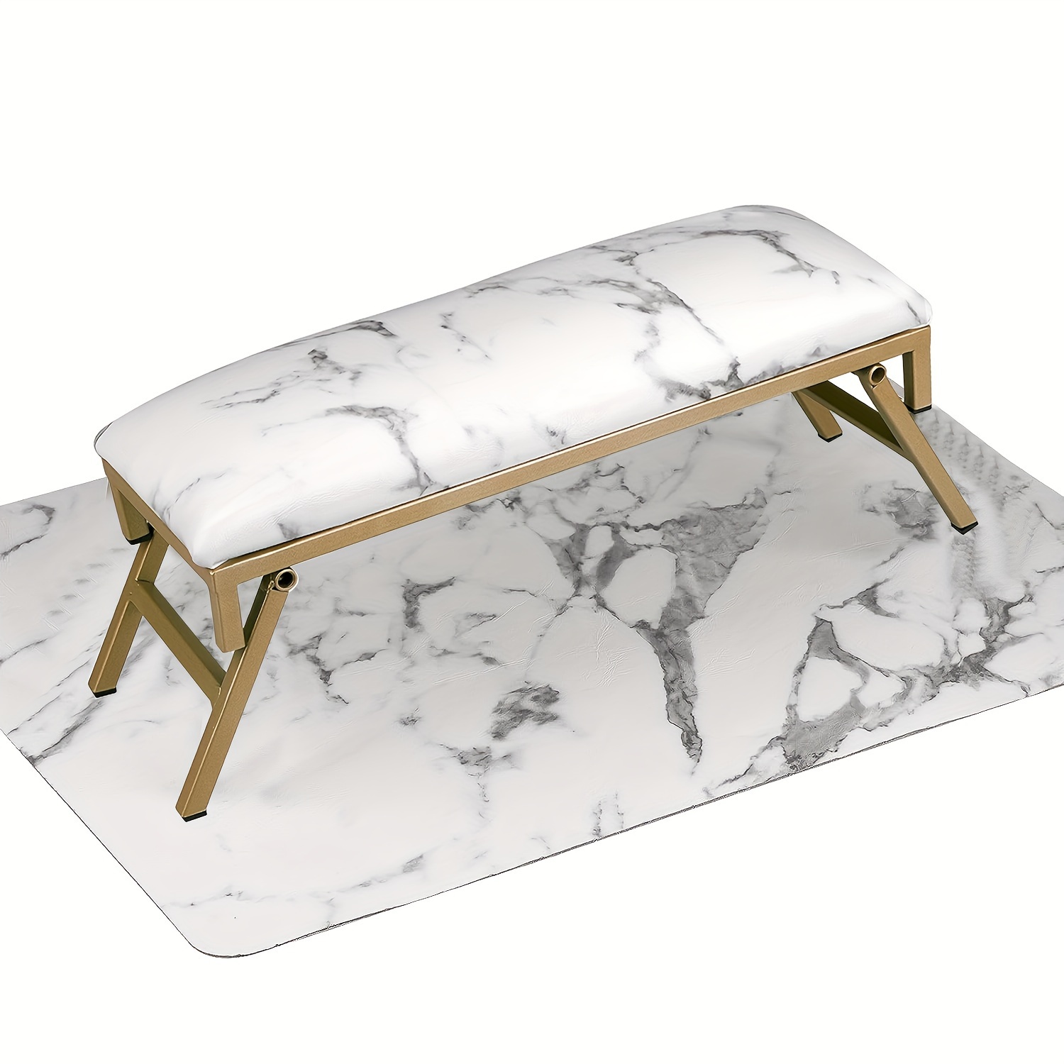 

Marble Pattern Manicure Hand Rest & Pedicure Foot Rest - Folding Design, Easy-clean Surface For Beauty Salon And Home Use