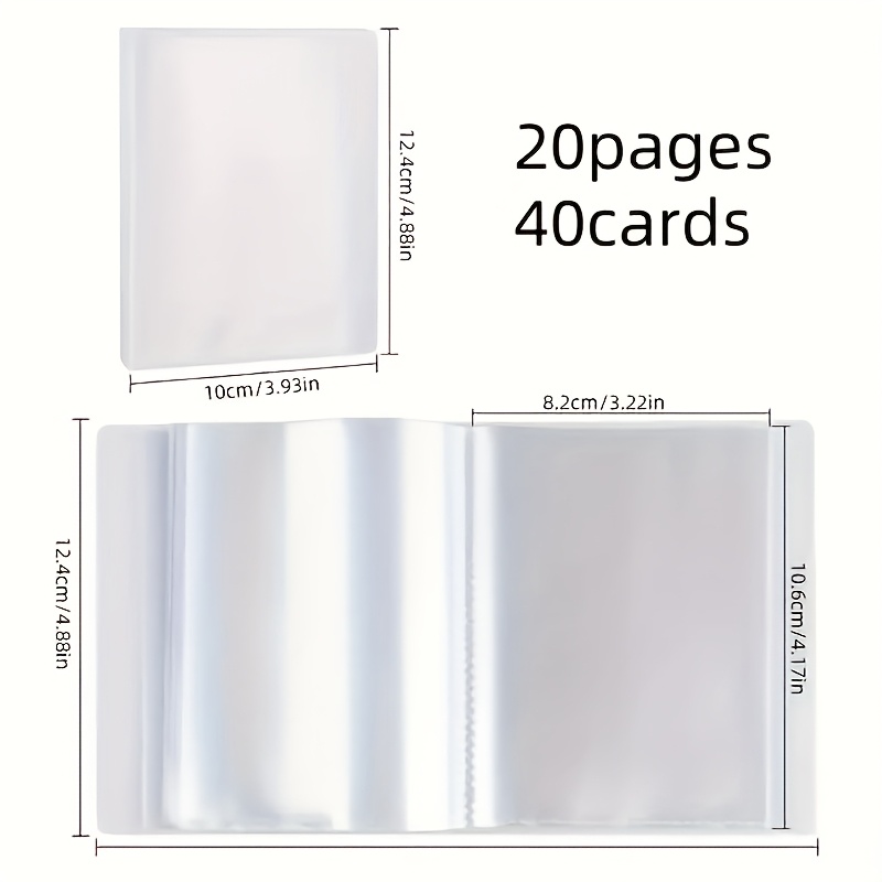 TEMU 1pc A6 Transparent Waterproof Photo Album - Holds 40 Pictures, Cards, And Postcards, Durable Plastic Storage Book For Nail Stickers, Small