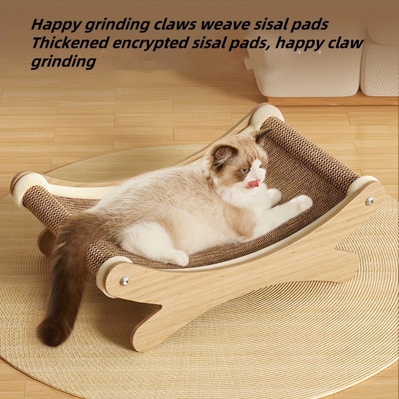 

Deluxe Sisal Cat Scratcher Lounge - Durable, No-mess Claw Sharpening Sofa With High-density Composite Board For Cats