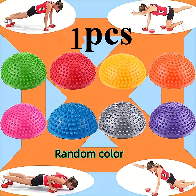 1pc Textured Spherical Exercise Ball - Color Random