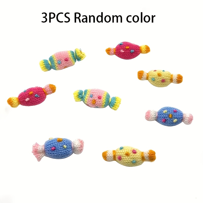 TEMU 3/4/8/10pcs Random Colors, Multiple Specifications Available, Cat Gift, Knitted Candy-colored Interactive Boredom-relief Pet Supplies, Suitable