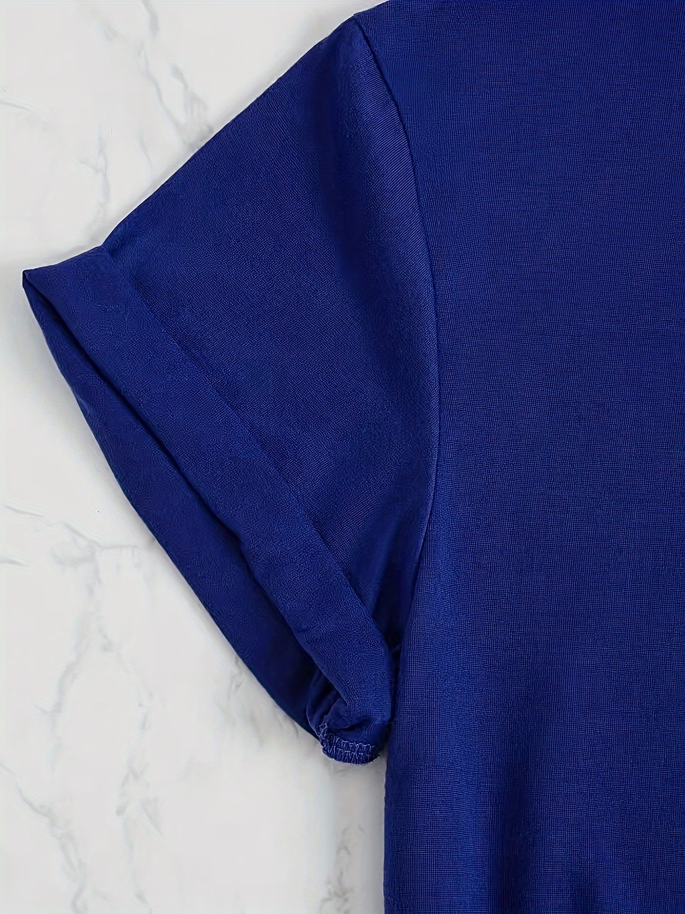 Solid Crew Neck Simple T-Shirt, Casual Short Sleeve T-Shirt For Spring & Summer, Women's Clothing