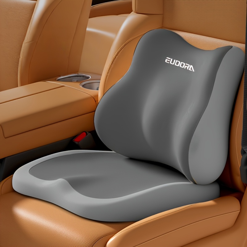 zdjęcie przedmiotu 2 szt. Zestaw Samochodowy (Poduszka Lędźwiowa) Kombinacja (Podwyższenie Siedzenia dla Niskich Kobiet Kierowców) Ergonomiczny Design | Miękka Pianka Memory Foam dla Wygodnego Wsparcia | Poprawia Widoczność podczas Jazdy | Pasuje do Większości Samochodów