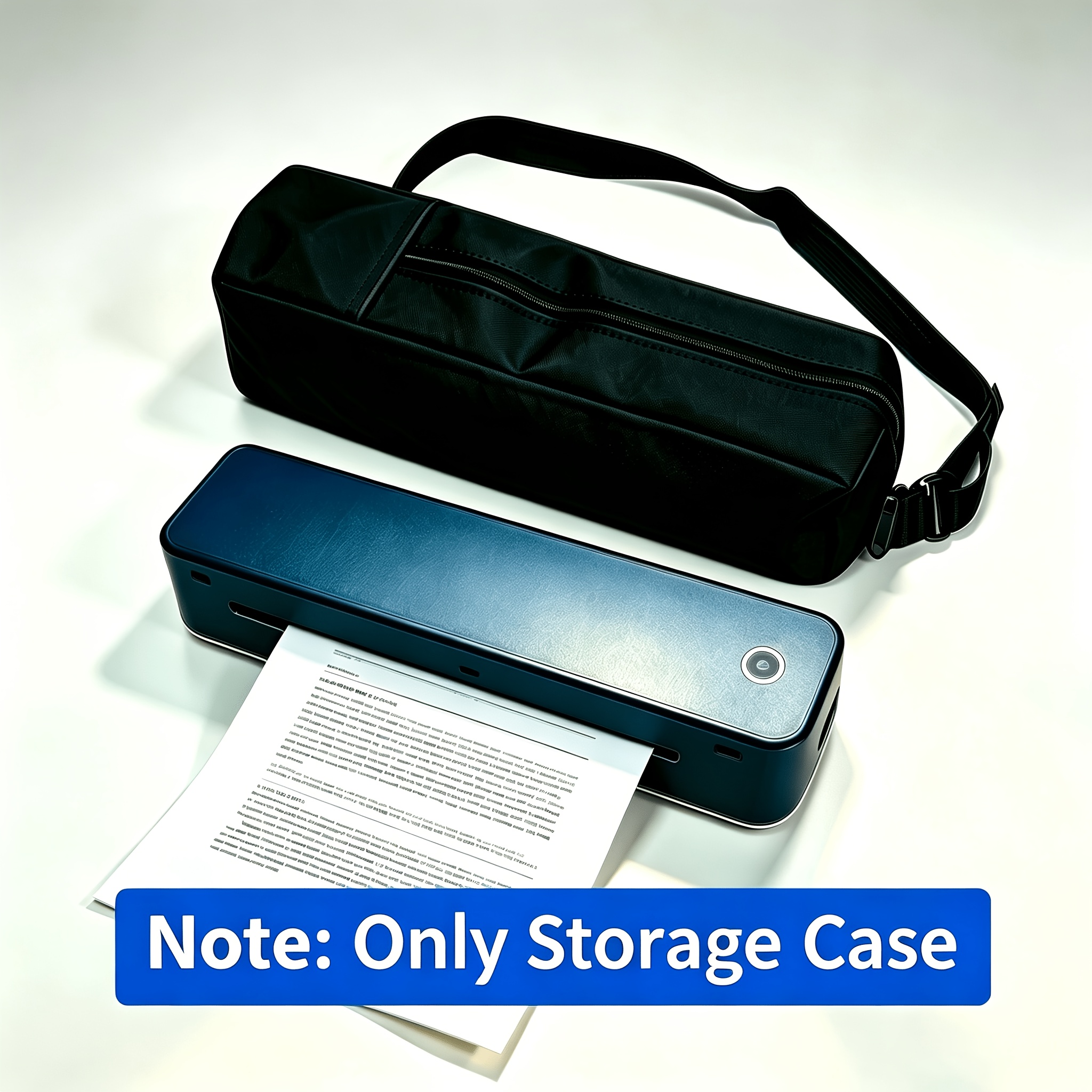TEMU Travel Case For Portable Thermal Printer, Compact And Lightweight Oxford Cloth Crossbody Bag, Features Smooth Zipper Closure - Multifunctional