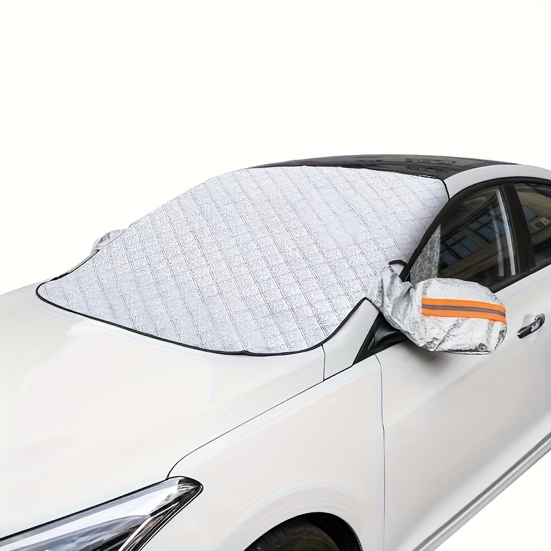 

1pc Microfiber Car Sunshade, Waterproof And Dustproof Insulation Winter Snowproof Car Supplies, Anti-uv Protection Car Cover For Models