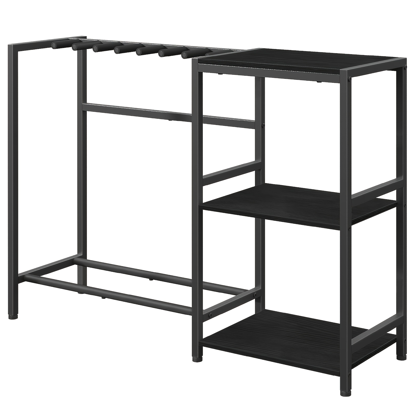 Image of Multi-guitar & Stand With / Anti-slip Base Suitable For Acoustic Guitars, Amplifiers, Record Players - Adjustable Side Shelf, Sturdy Instrument Holder For Studio, Practice Room, Recording Equipment