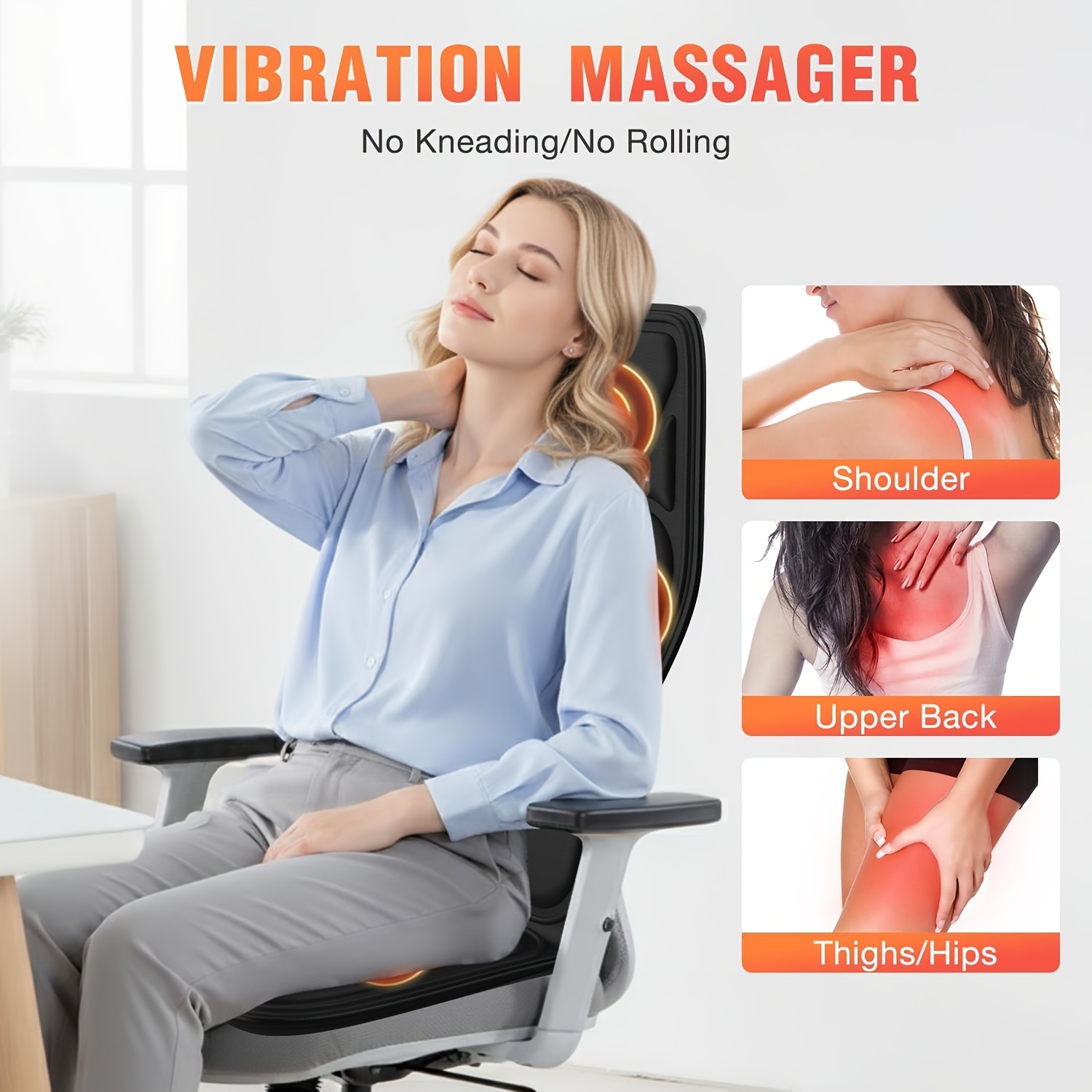 massage seat cushion with heating 7 vibration   full back massage for home office use ideal christmas birthday gift   power adapter type c plug lvd adapter Product details 4