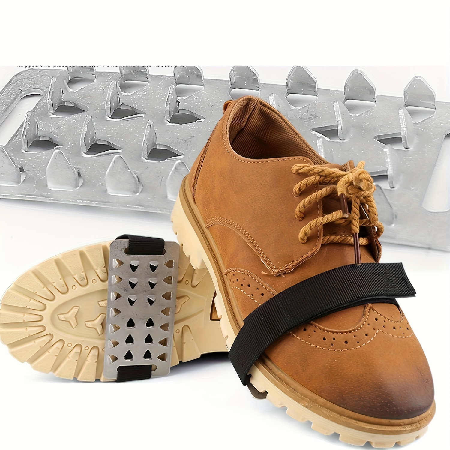 8pcs of     adjustable   traction stainless steel belt shackle suitable for driving walking and winter anti skid solutions outdoor traction assist anti rust material   grip traction enhancer driving Product details 0