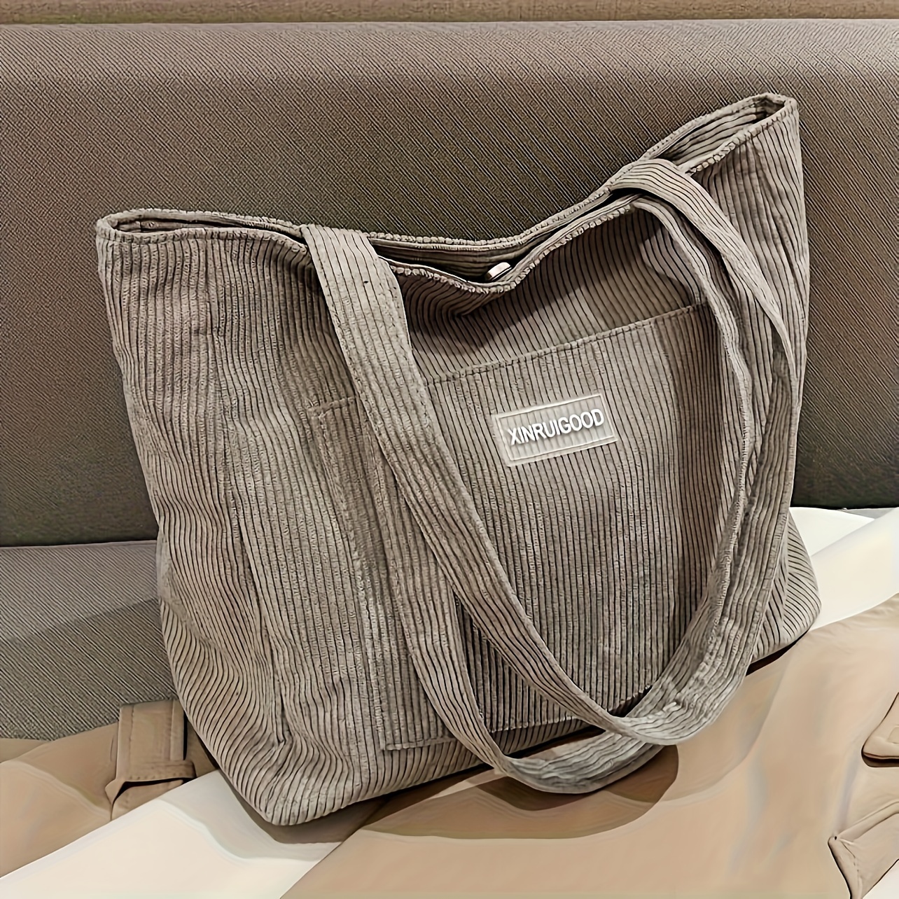 

Women' Tote Bag, Corduroy Shoulder Bag, Classic Wallet For Autumn And Winter