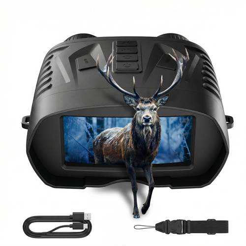 4k hd device 10x telescope built in storage sd card insertable camera video recording usb charging tool suitable for field observation camping and hiking black