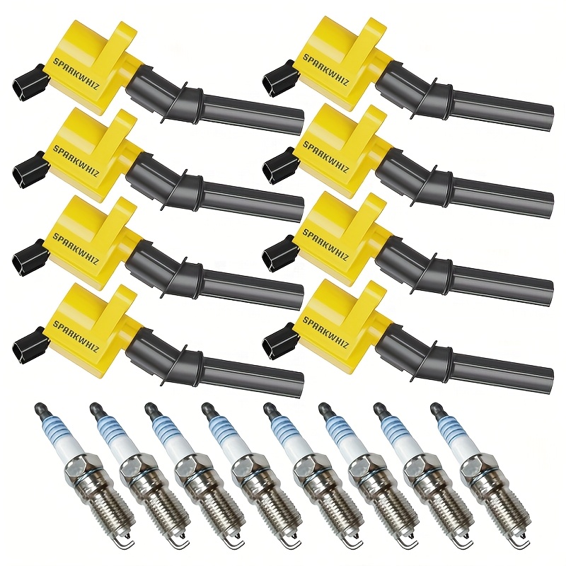 Dg508 Ignition Coil Pack And Iridium Spark Plug Sp479 Set, Compatible With For Ford 4.6l/5.4l V8 Engines, Fits , , , Expedition, , Mustang, For - Upgrade