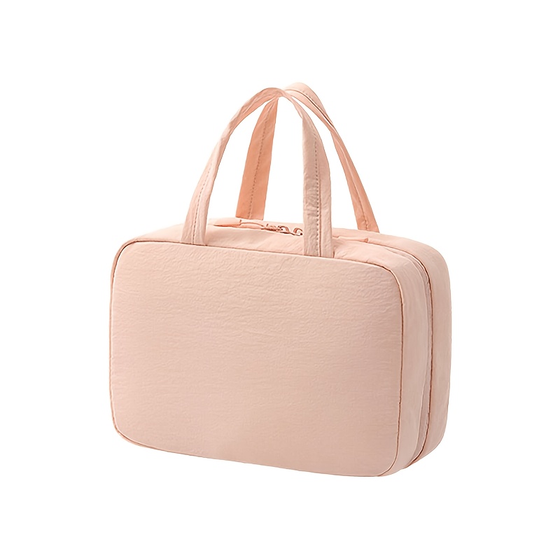 TEMU 3-fold Travel Toiletry Bag, Large Capacity Storage Bag, Dry Wet Separation Portable Hook, Makeup Bag For Business Trips, Toiletries, Skincare