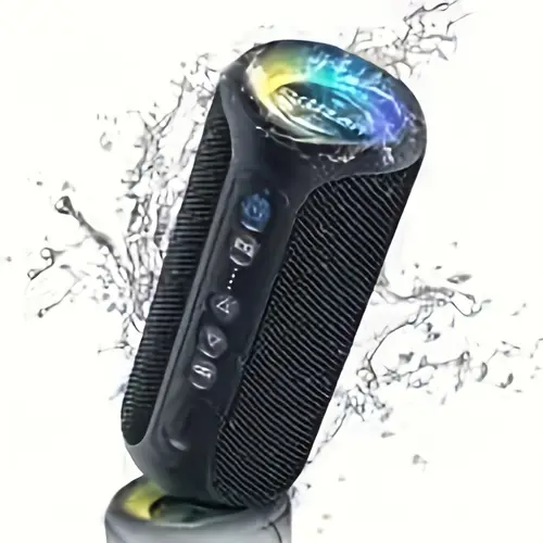 40w pmpo high volume stereo portable speaker ipx7 wireless speaker shower speaker with led lights 30 hour battery tf card aux a true wireless stereo speaker suitable for indoor and outdoor use small speaker carry on mountaineering hiking speaker