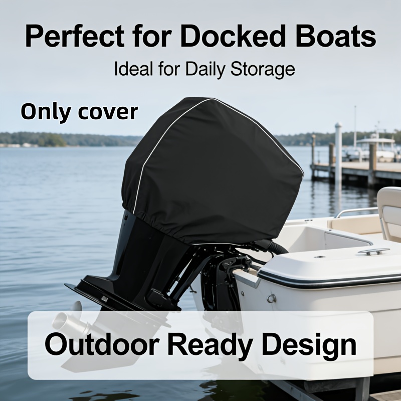 Marine Engine Covers with Silver Piping Trim, Reusable