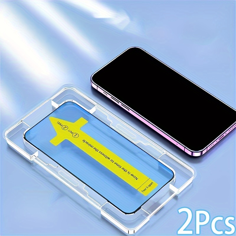 Focuses Protector de pantalla para iPhone 14 Pro Max con luz  azul para iPhone 14 Pro Max, protector de pantalla antiluz azul de 6.7  pulgadas, película de vidrio templado antiluz azul