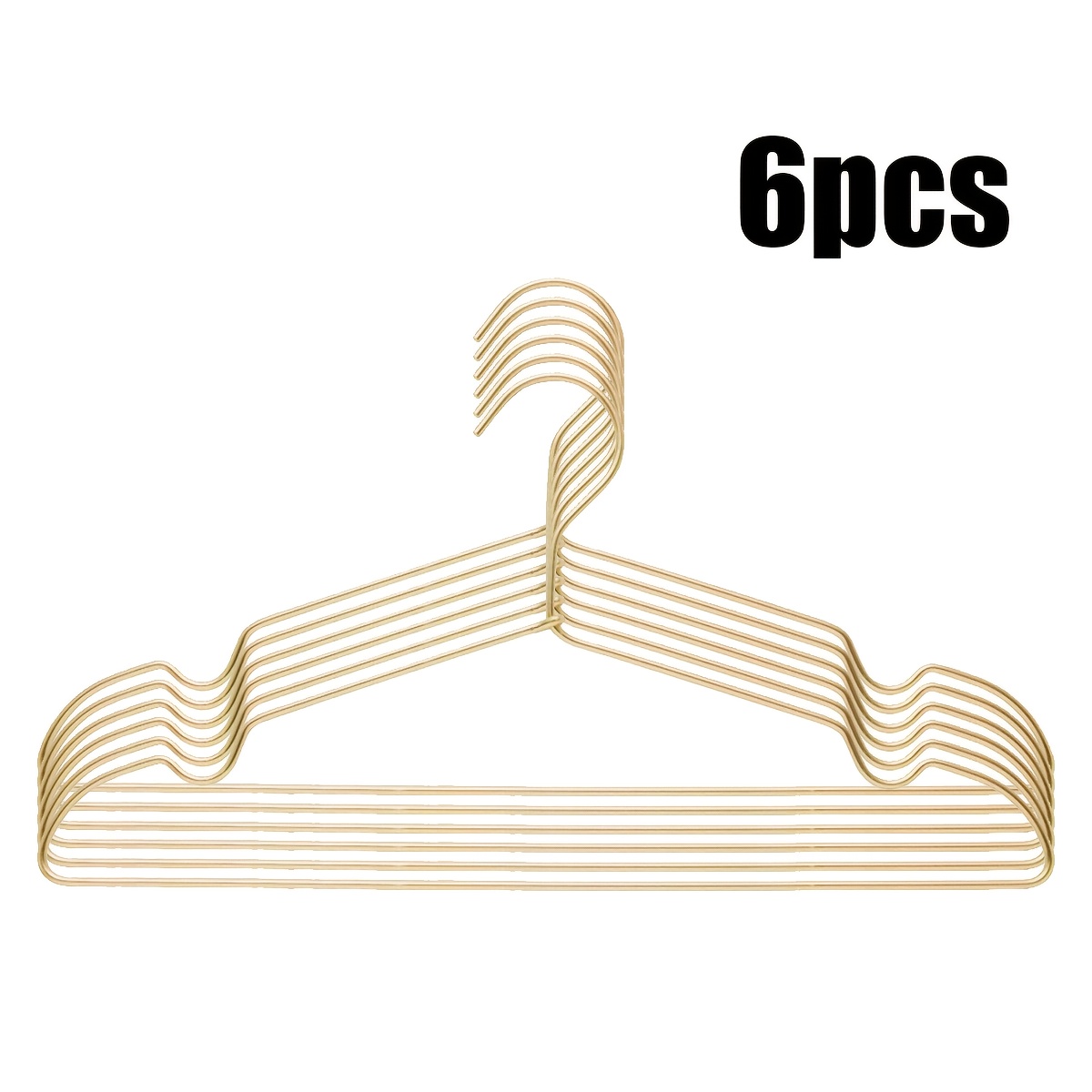TEMU 6/12 piezas de perchas de aleación de aluminio, ganchos metálicos antideslizantes, perchas para camisas que ahorran , perchas para pantalones de