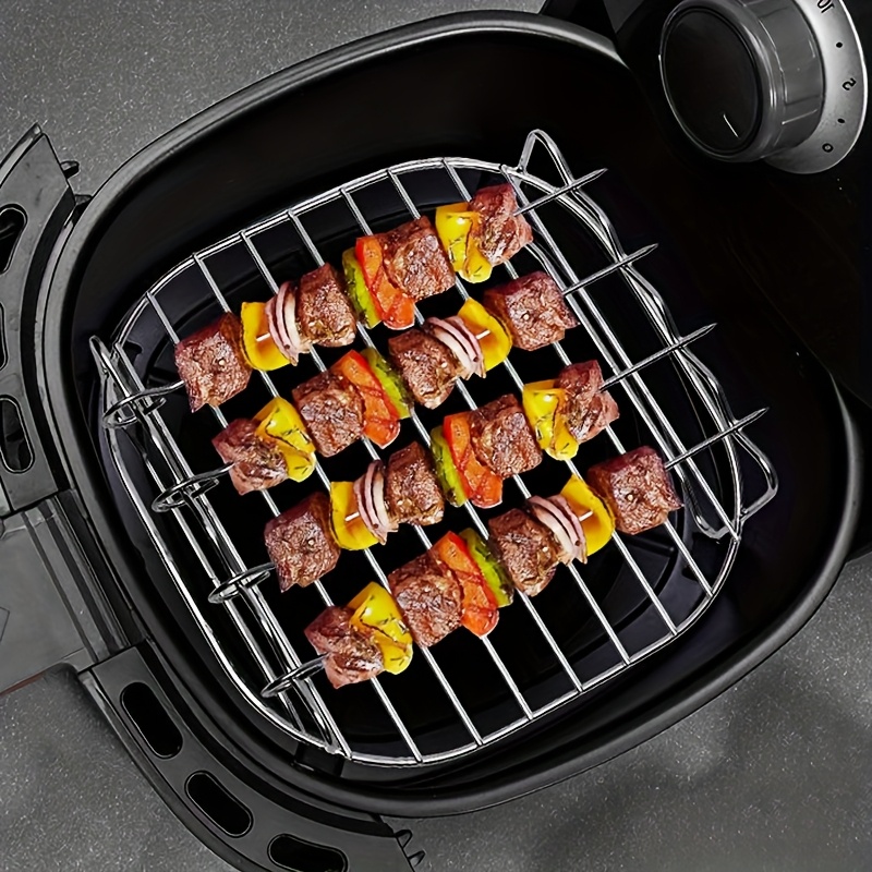 Alternative view of Freidora de Aire Portátil Versátil de Acero Inoxidable 304 con Parrilla y Brochetas - Apilable para Cocina en…