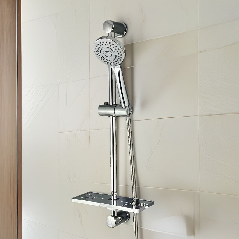 Stainless Steel Lifting Shower Set with 5-Function Hand-Held Shower