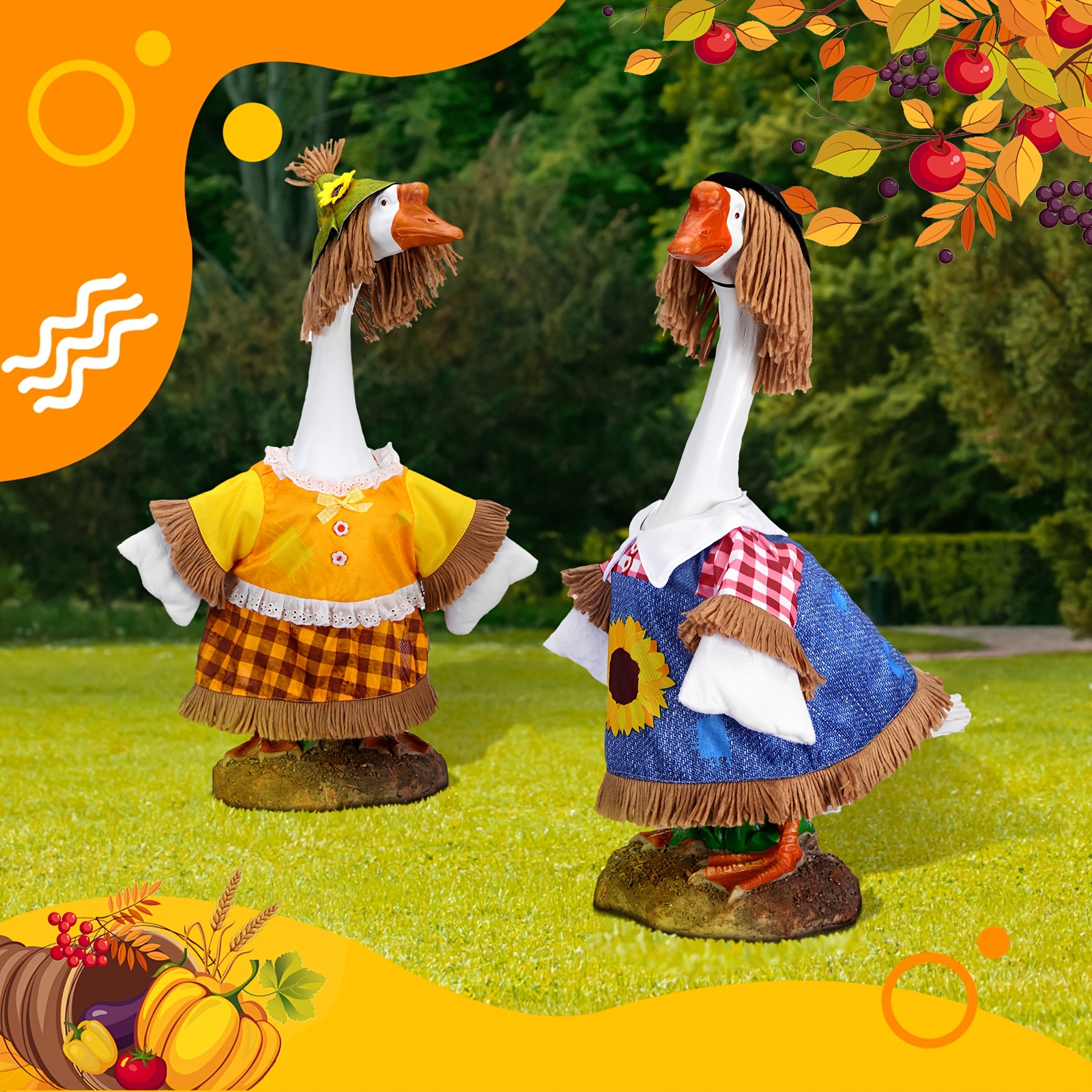 3 set fall goose outfit thanksgiving porch goose - Temu