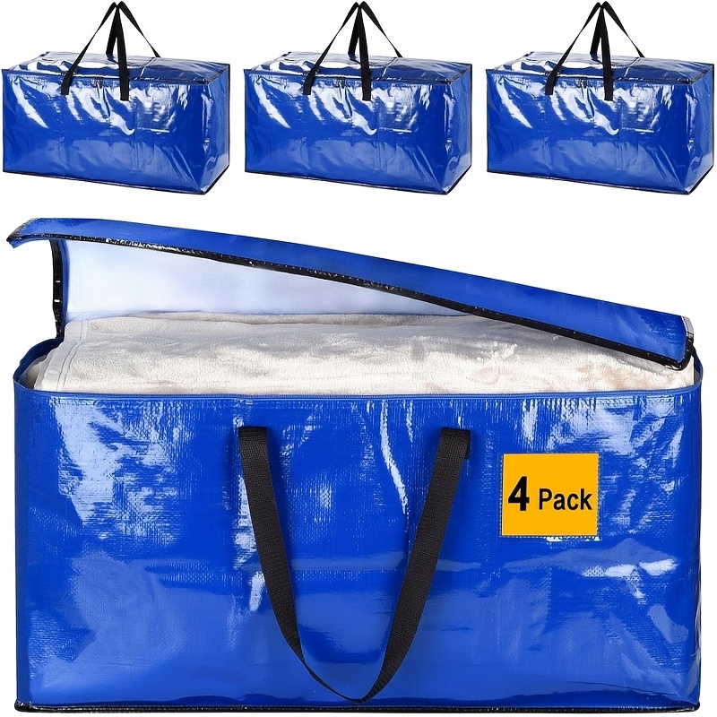 Set Of -large Durable Storage Bins (with Lids), Large Moving Boxes, Moving Bags, Vacuum Storage Bag Containers