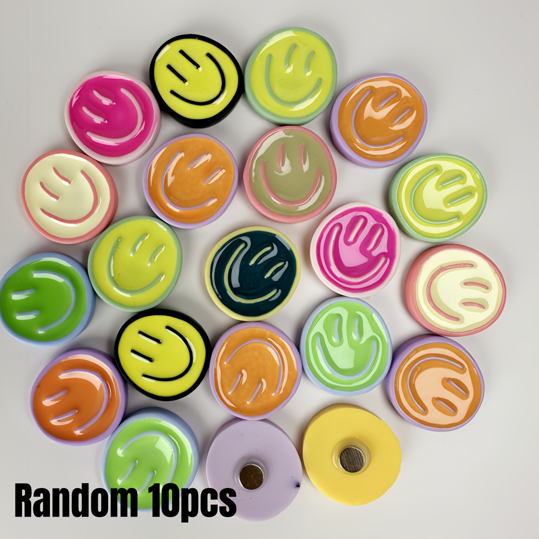 TEMU Random 10pcs Fridge Magnets, Smiling Fridge Magnets, Cute Decorative Magnets, Personalized Fridge Magnets, Suitable For Kitchen Office