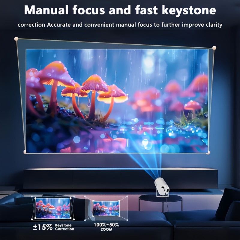  projector wifi6 11 system 1024 600 resolution portable mini full hd wireless display projector Product details 4
