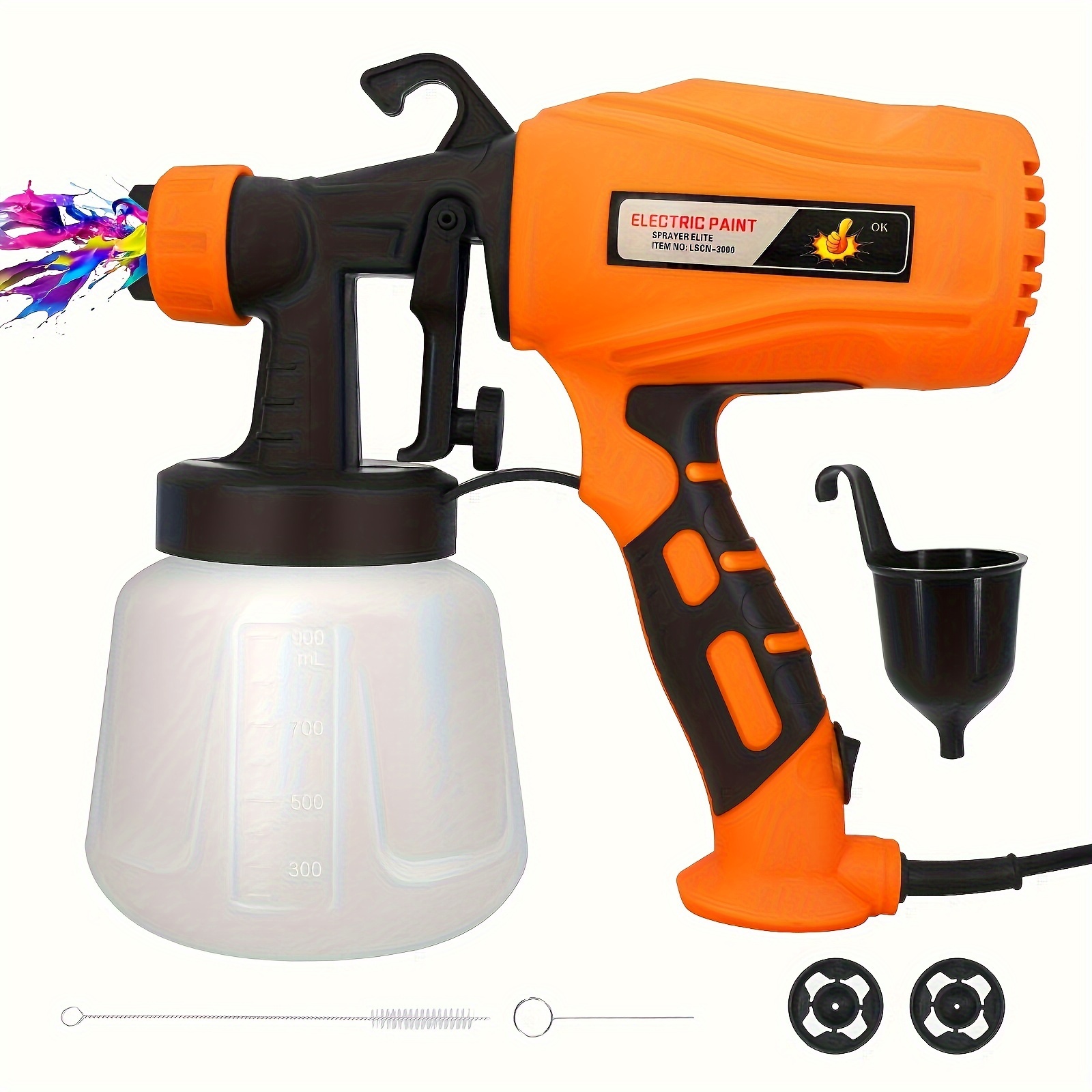 

Hvlp Paint Sprayer With 3 , Easy-clean Nozzle & Large Capacity - Like Painting Walls, Furniture, Cabinets & More