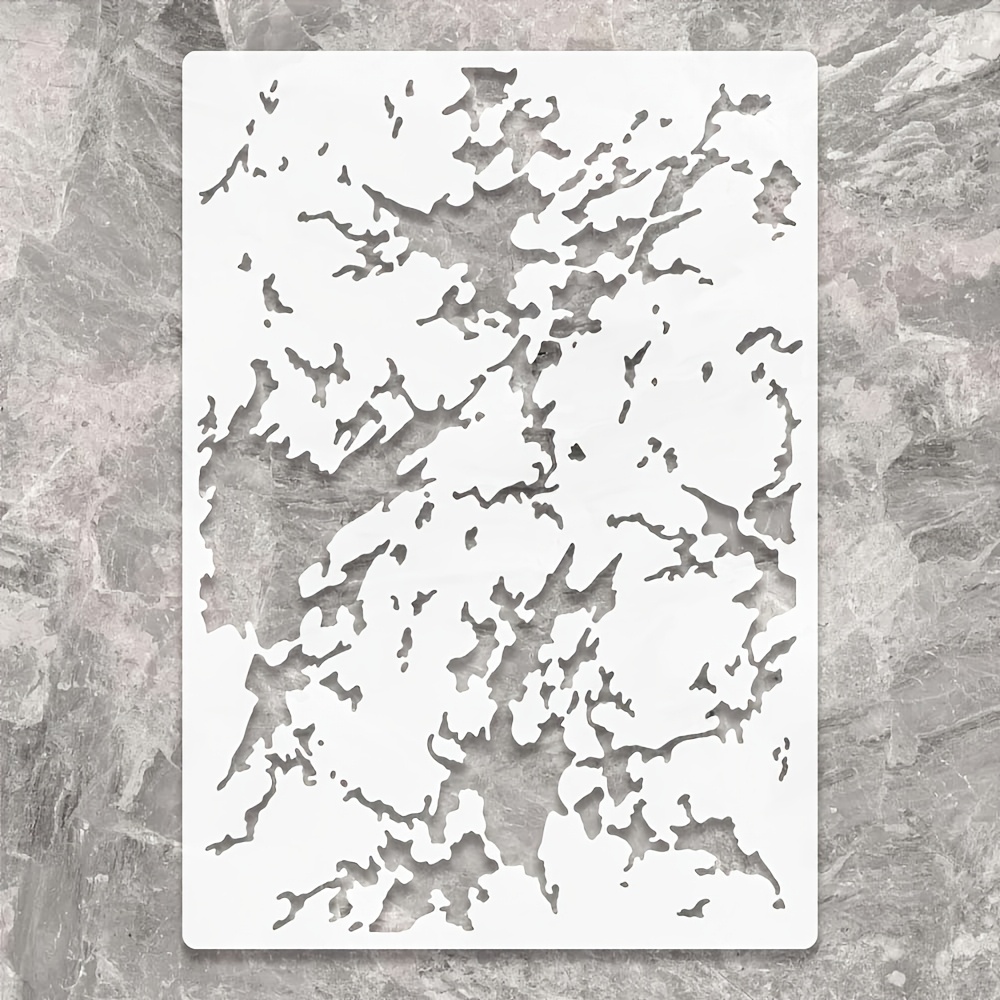 TEMU Plantilla de Mármol 8.27 X 11.69 Pulgadas, Ideal para Pintar, Scrapbooking, Decoración con Stickers, Plantillas Grandes para Pared, Decoración