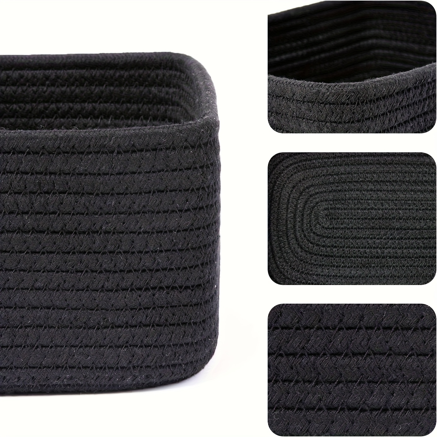 Handwoven Decorative Baskets for Home Decor & Toy Organization