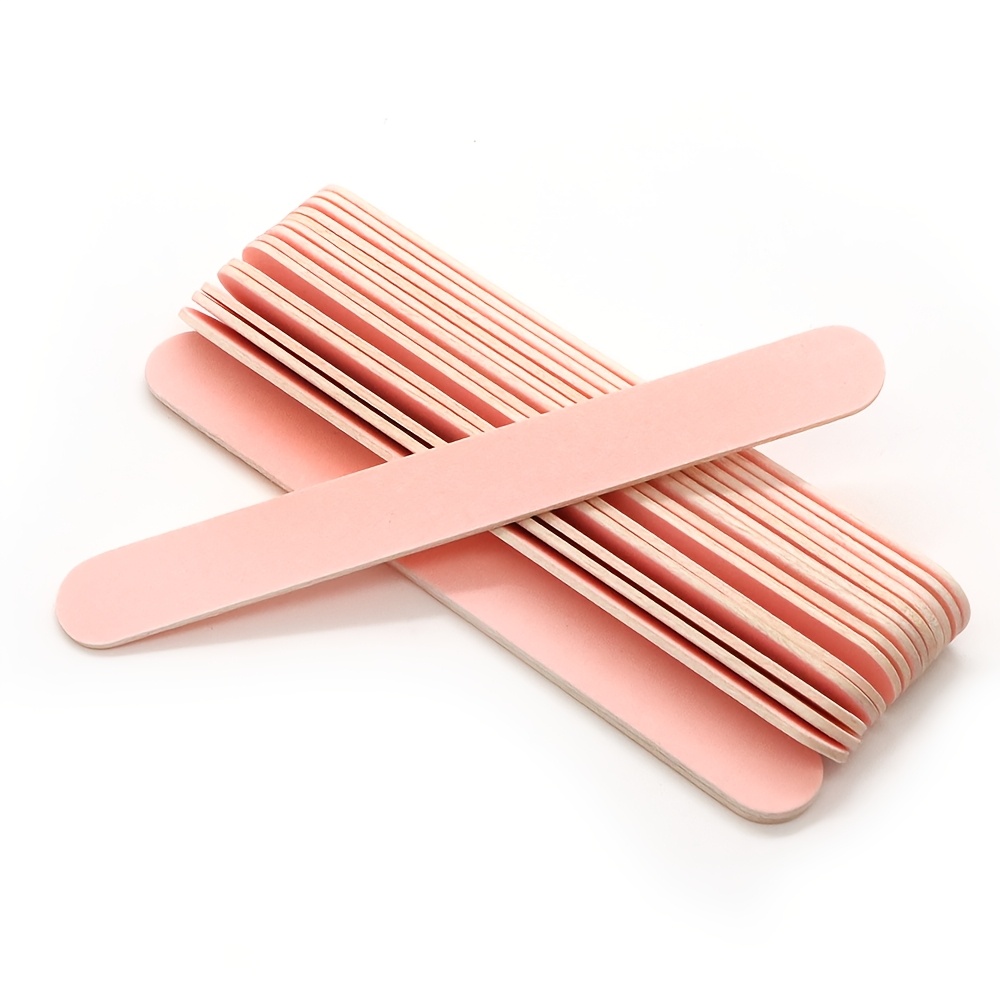 30pcs Double-Sided Wood Nail Files, 180/240 Grit