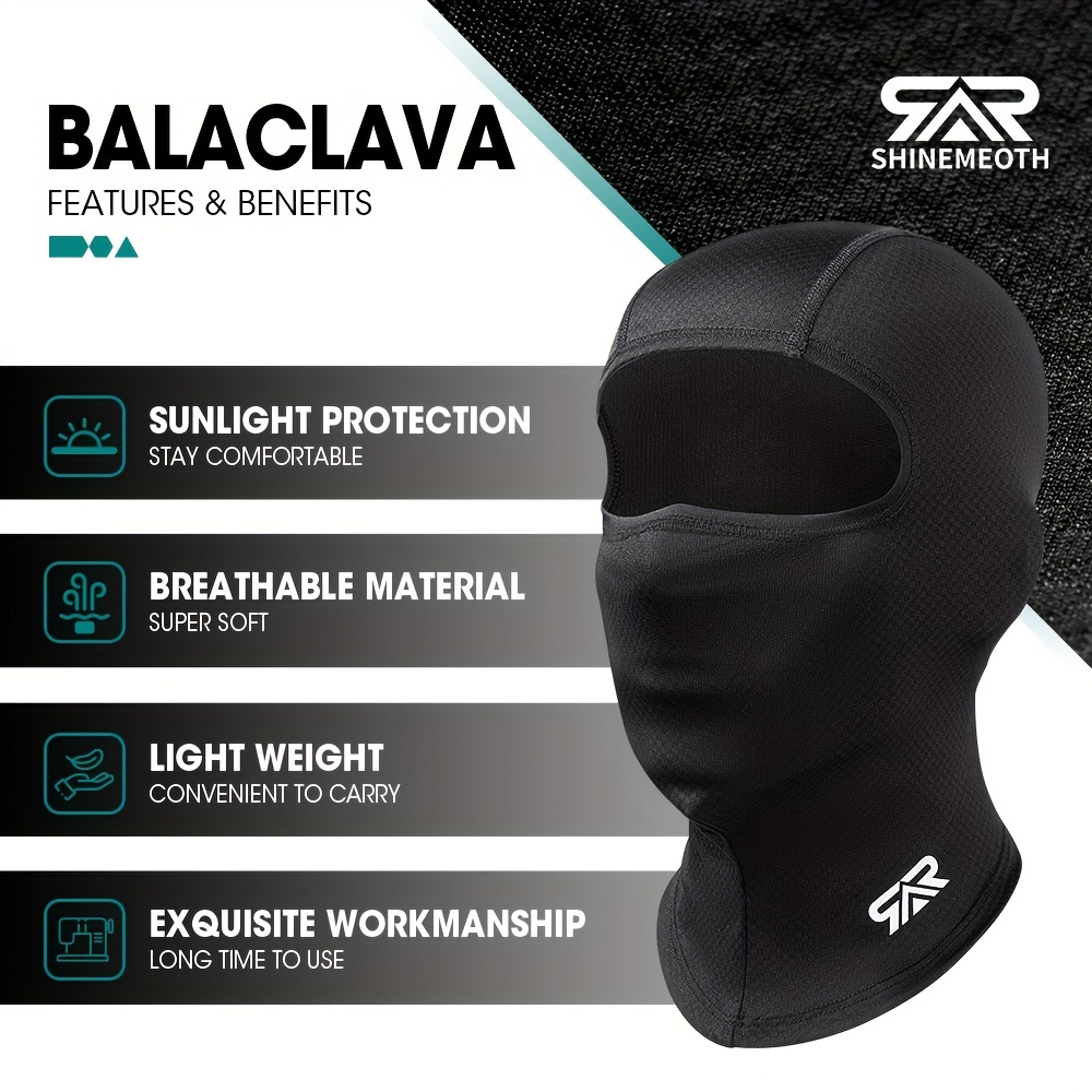 1/2pcs Balaclava Full Face Mask - Summer Cooling Sun Protection Mask for Cycling and Hiking - Lightweight and Comfortable,Temu