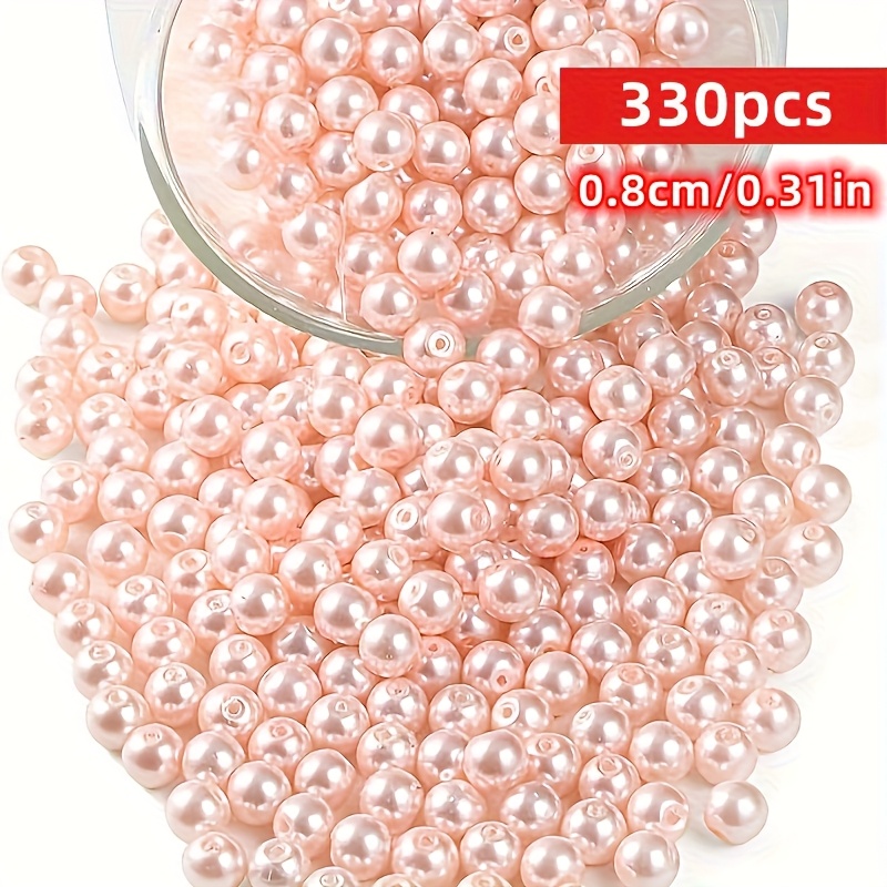 E-shop 660/330 Stück QYWCTZ 6mm & 8mm Kleine / Rosa Acrylperlen - Han Pink Abstandperlen geeignet für DIY Schmuckherstellung, Armbänder, Halsketten,