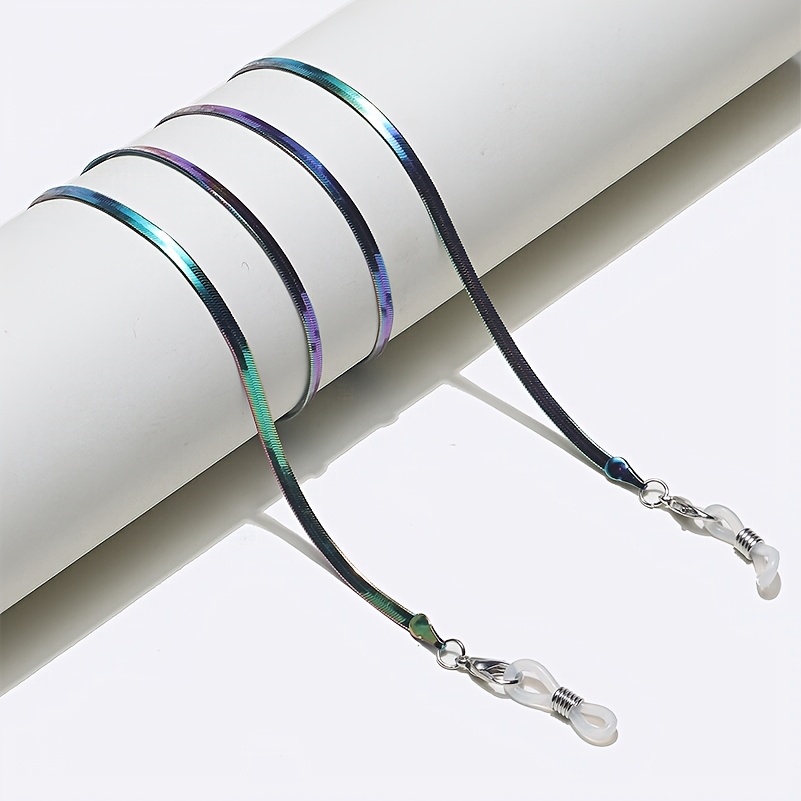 Image of Fashion Rainbow Colored Minimalist Chain For Women And Men, Reading Glasses Holder, Anti-slip Presbyopia Glasses Chain, Glasses Additions