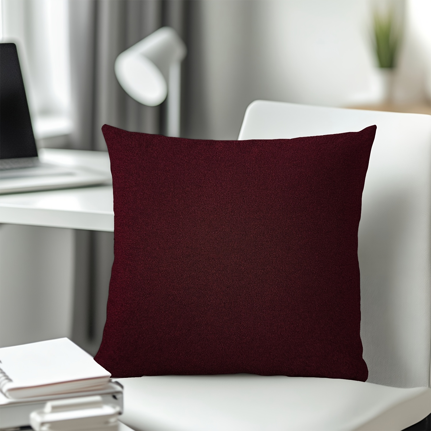 vintage woven throw pillow cover burgundy fabric texture zip