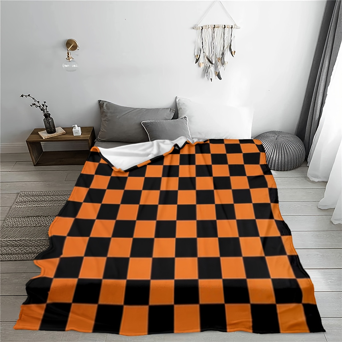 1pc   century modern   throw blanket soft flannel high definition     all   gift for   christmas birthday new year home bedroom decor   only knitted polyester 200 250    details 4