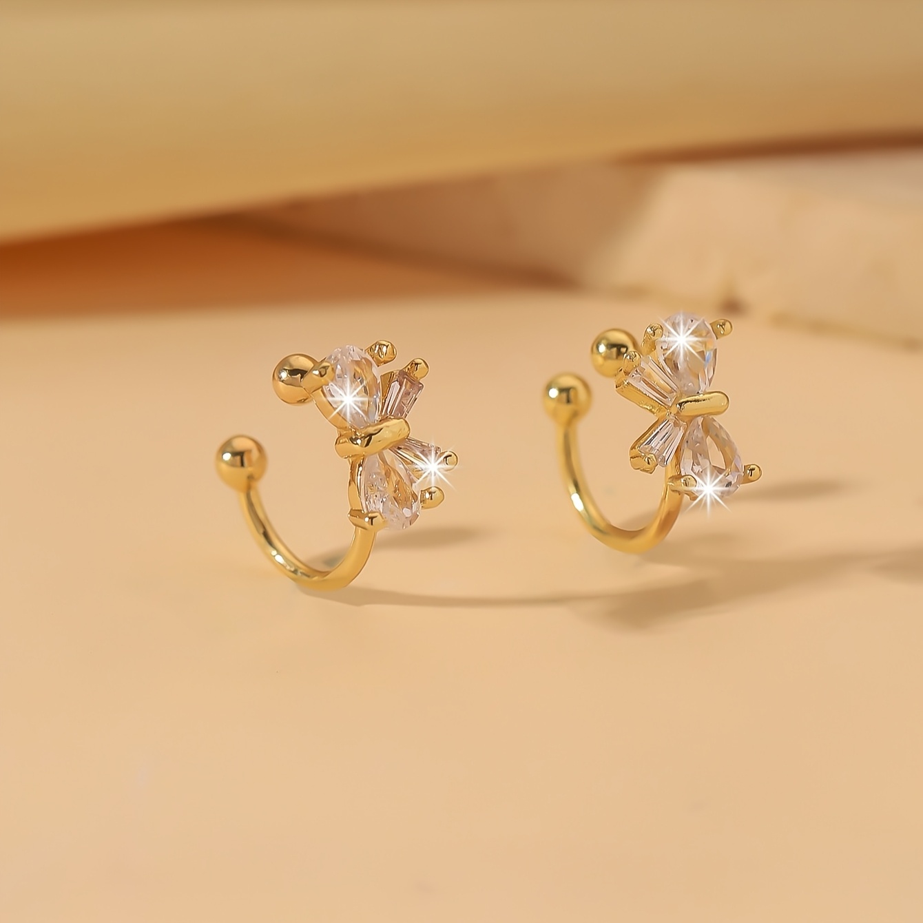 Stylish Zirconia Bow Earrings for Women