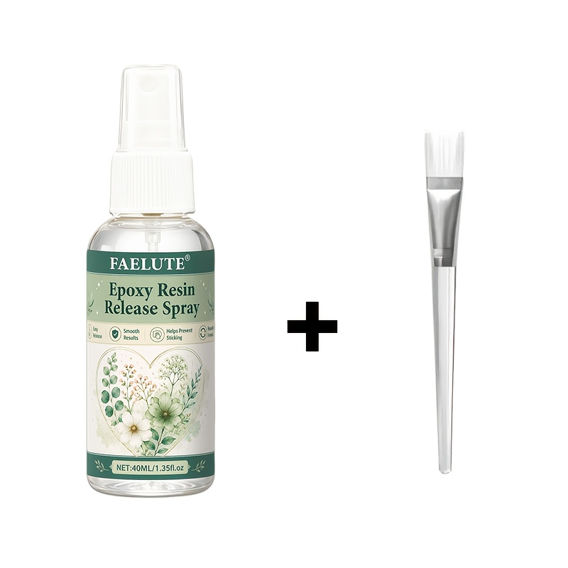 TEMU Faelute-epoxy Resin Release Agent Spray Drying Within , Prevents While Casting Resin, Protects Molds For Service Time With Bonus Brush, Works