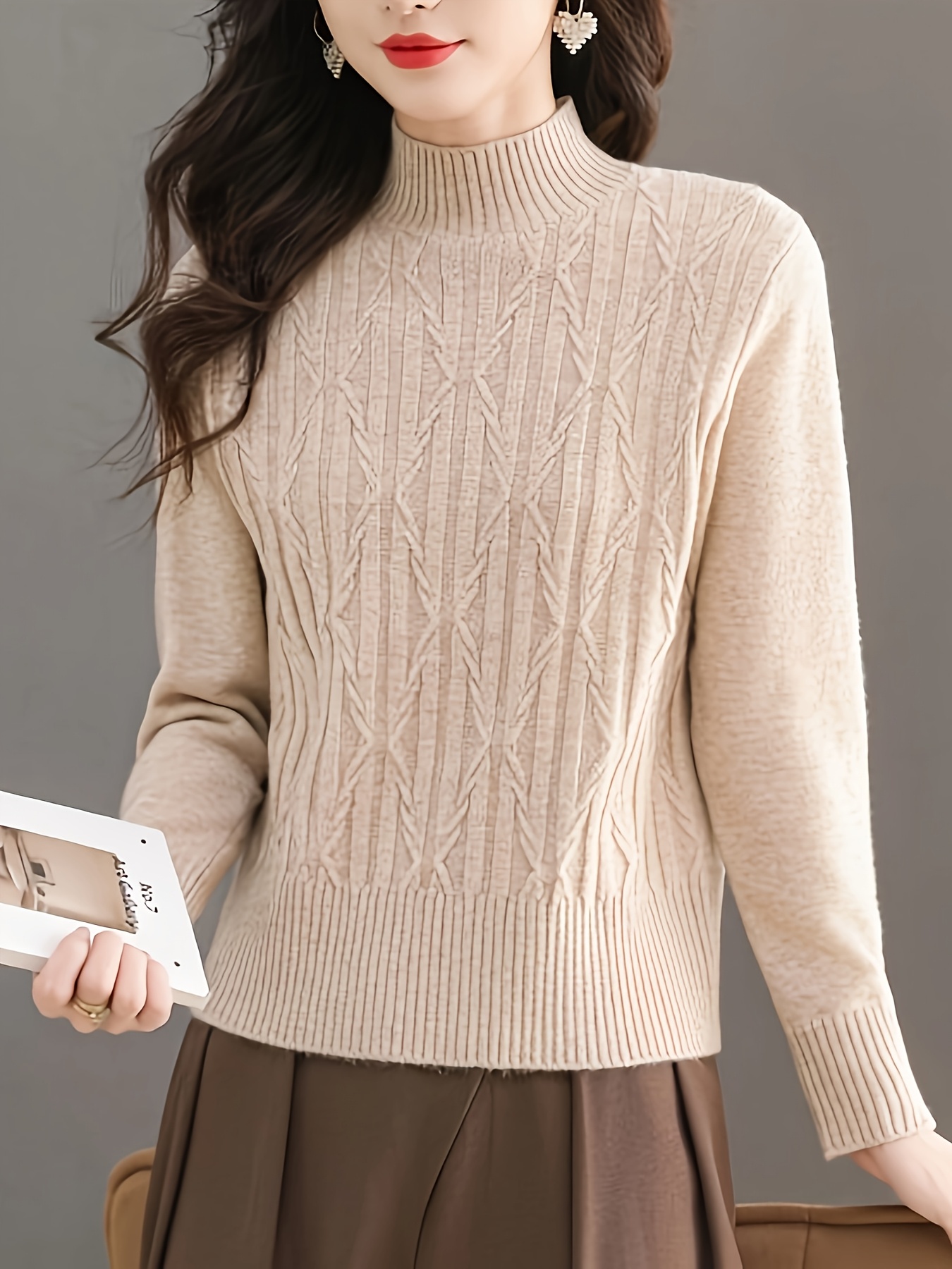 Ribbed Turtleneck Peach Turtleneck Girls Ribbed Turtleneck Pullover