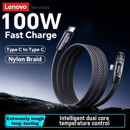 transparent dual type c fast charging data cable adopts nylon braided design supports up to 100w power charging designed for samsung huawei oppo and xiaomi mobile phones suitable for gaming and watching programs