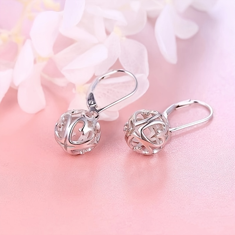 Creative Hollow-out Design Lantern-shaped Drop Earrings For Women, Party And Accessories