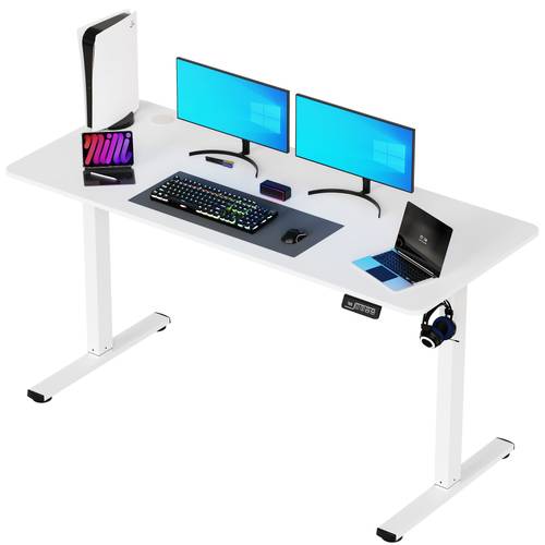 electric lift office desk remote control adjustment standing office special workstation with headphone hook thickened golden metal bracket home office